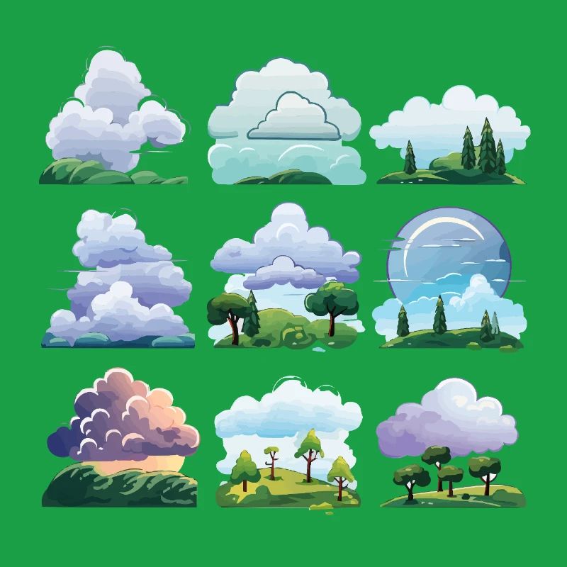 Dessin animé Cloudscapes