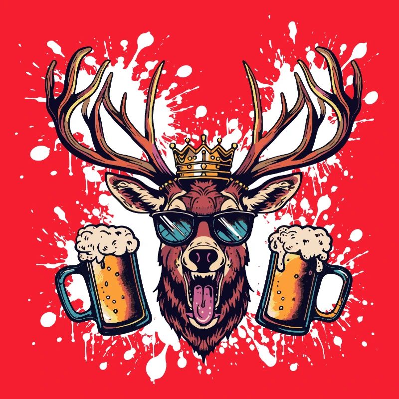 Hirsch Bier Lustig