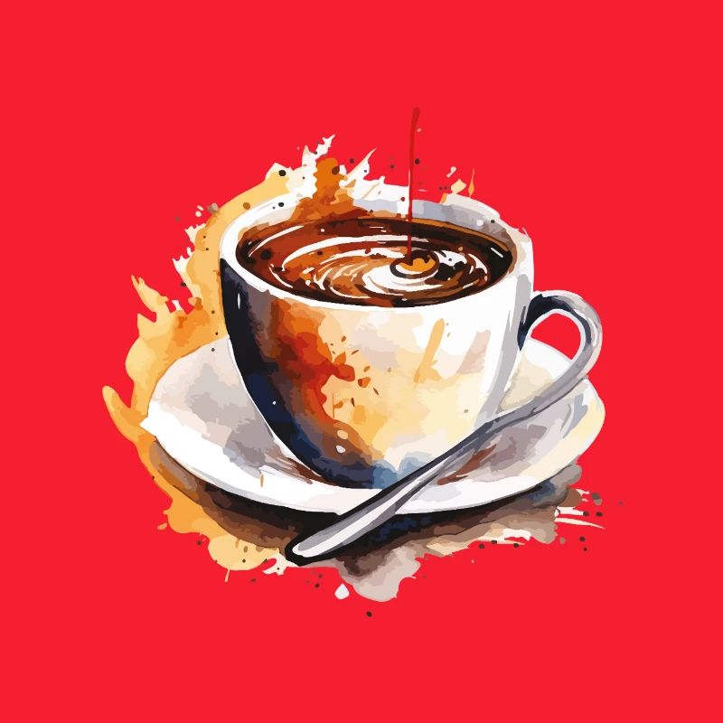 Café aquarelle – Explosion de couleurs