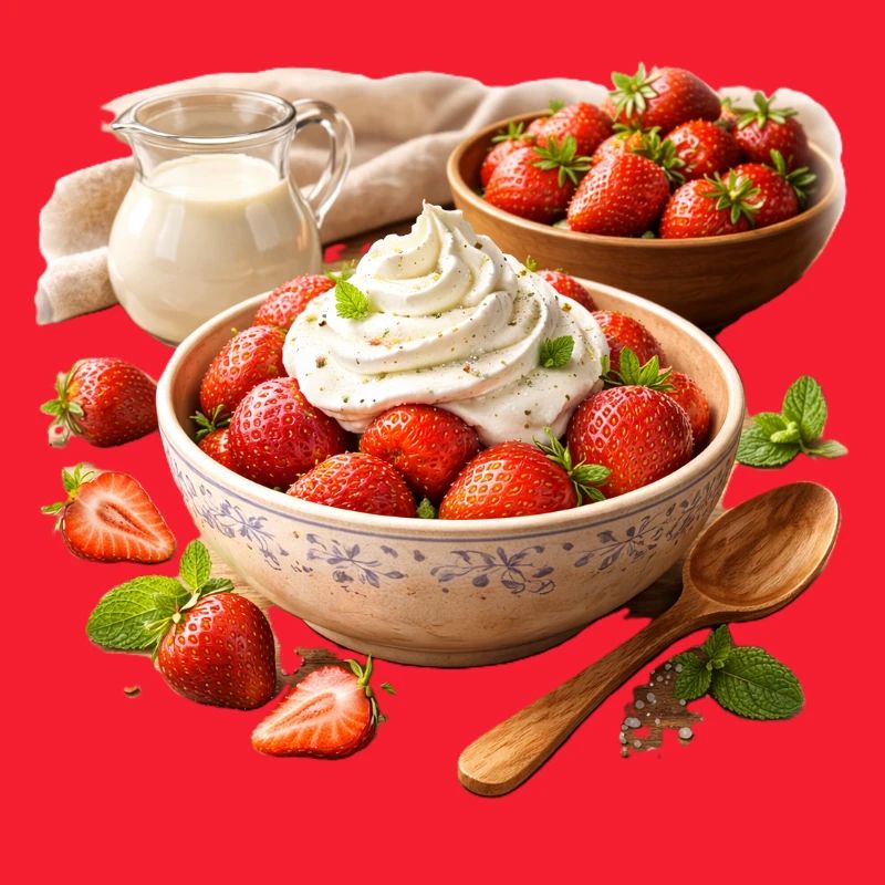 Erdbeeren mit Sahne