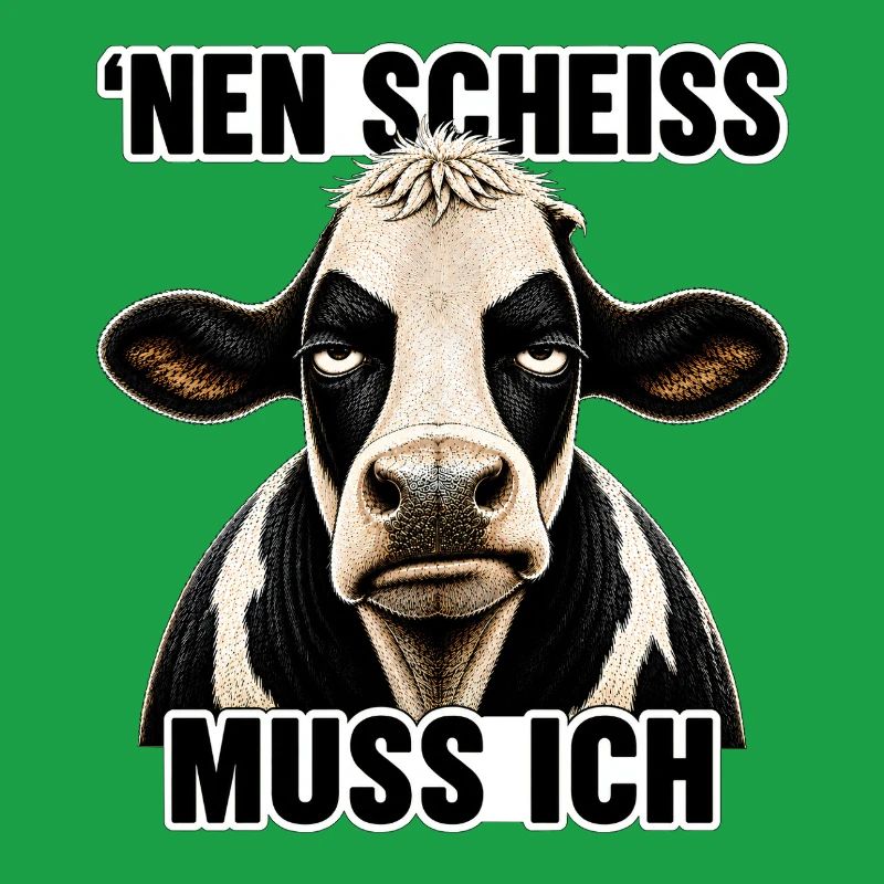 Genervte Kuh `Nen Scheiss Muss Ich