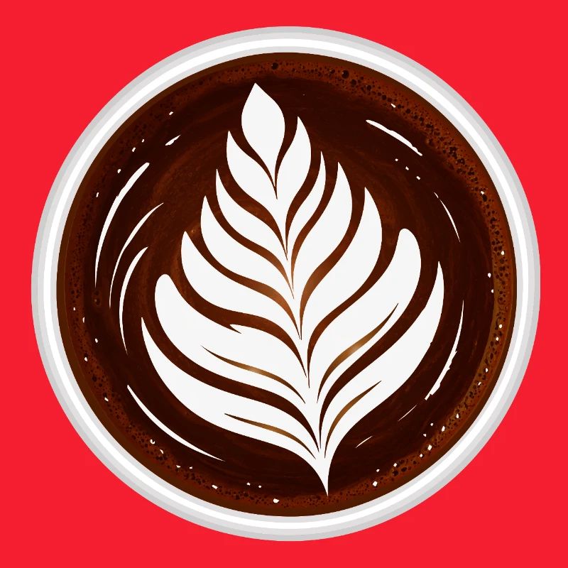 Latte Art Leaf Cappuccino Design