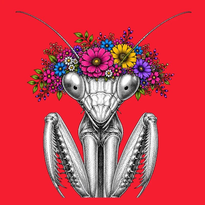 Couronne de fleurs Mantispin