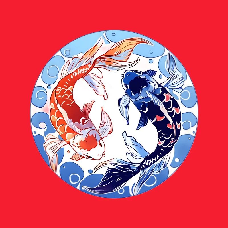 Koi YinYang Circle Design