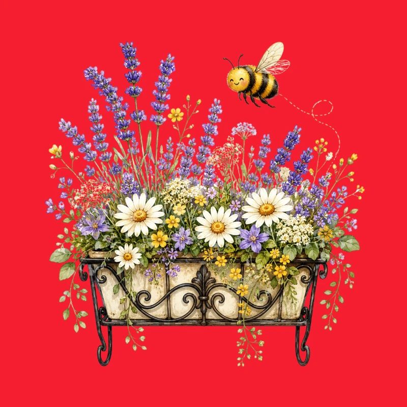 Bee-friendly flower box