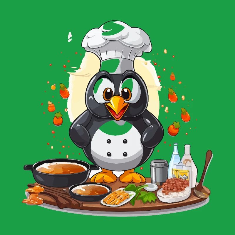 Kitchen Penguin Chef Design