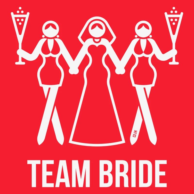 Team Bride (Bachelorette Party 3some / White)