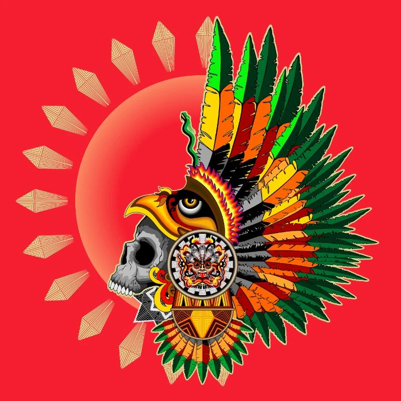 Aztec Eagle Warrior Skull