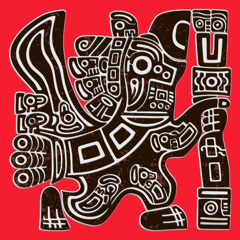 Aztec Eagle Warrior Tribal Ancient Totem