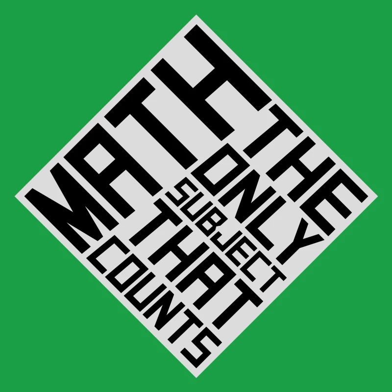 Math The Only Subject That Counts Nerd Mathe Logo