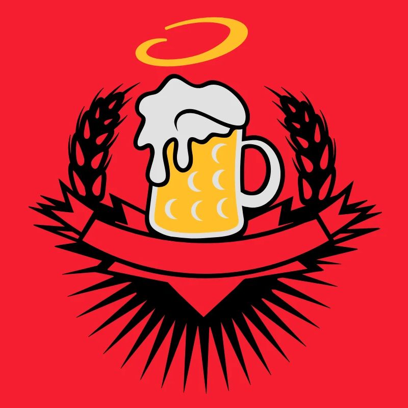 Une chope de bière comme un blason