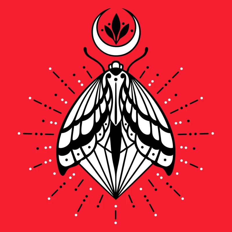 Moth moon crystal diamond firefly