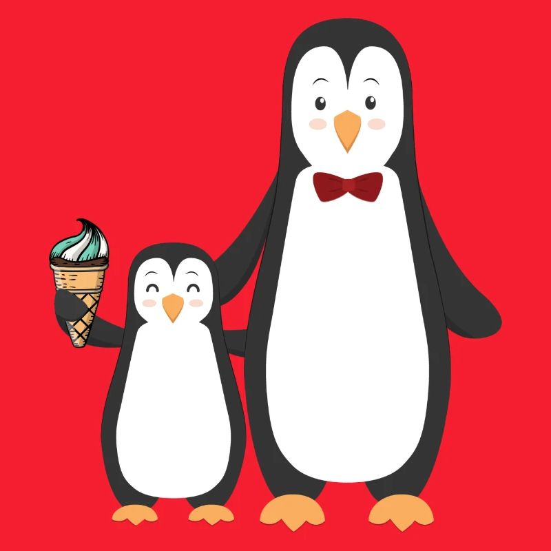 Pinguin Pinguine mit Eis
