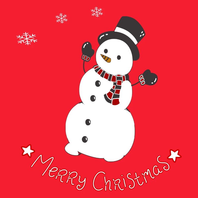 Fröhlicher Schneemann mit Schal