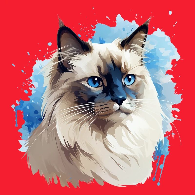 Tête de chat sacré Birman