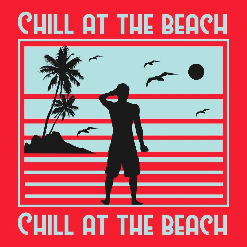 Relaxed Beach Silhouette Design
