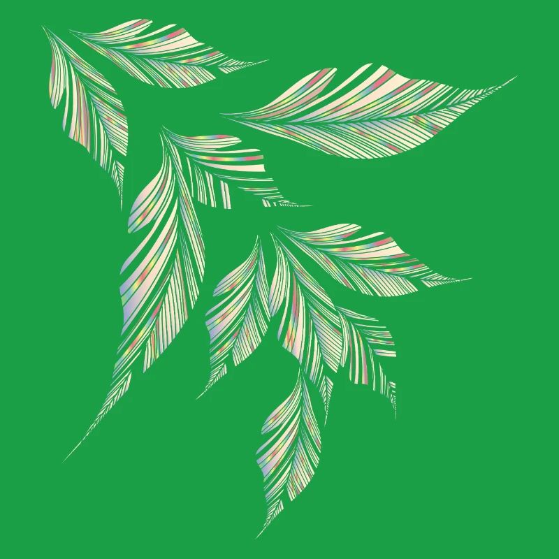 Delicately shimmering, feather-light leaf pattern