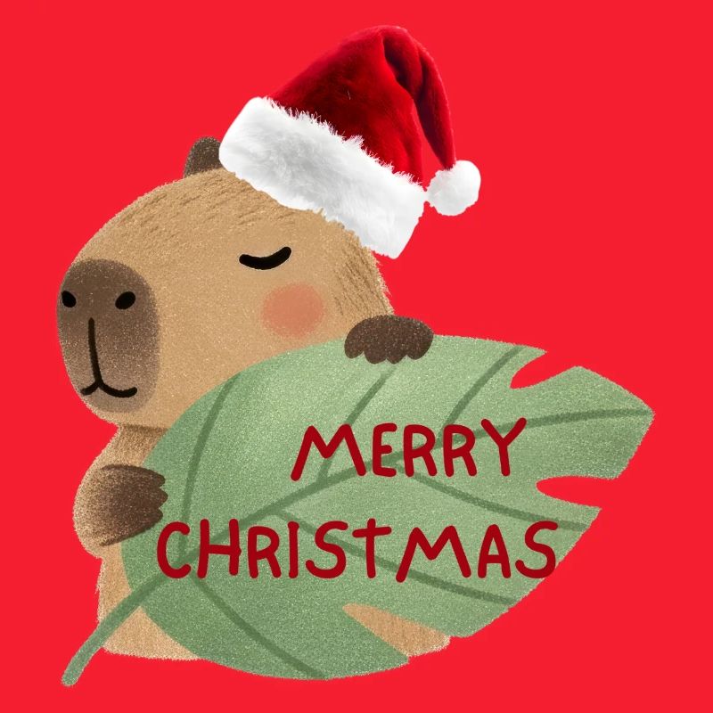 Weihnachtsbär mit Blattgruß