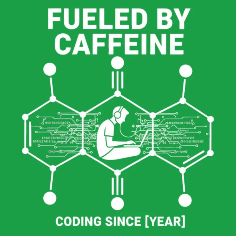 Alimenté par la caféine Coding Chemise | Programmeur
