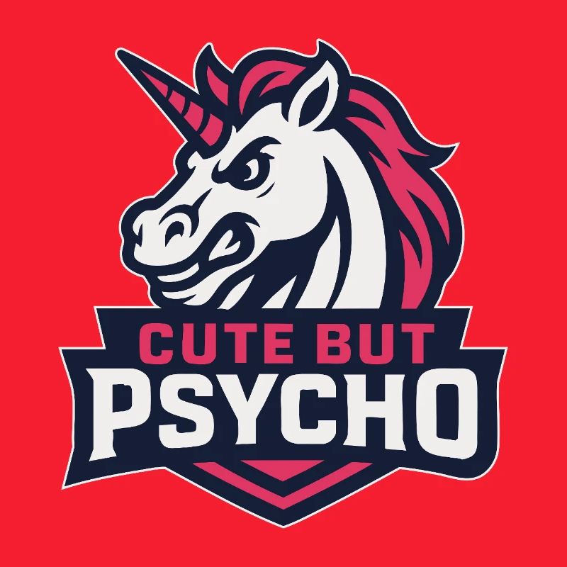 Freches Einhorn mit Spruch
