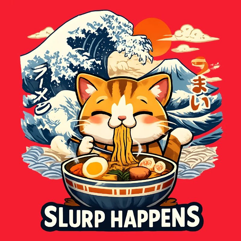 Ramen Neko Great Wave