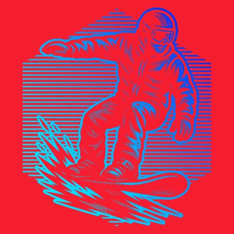 Conception vintage de snowboard pour snowboard