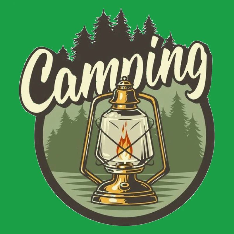 Campinglaterne im Wald