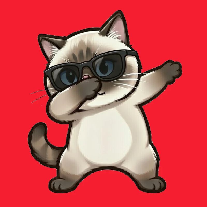 Dabbing Siamese Cat