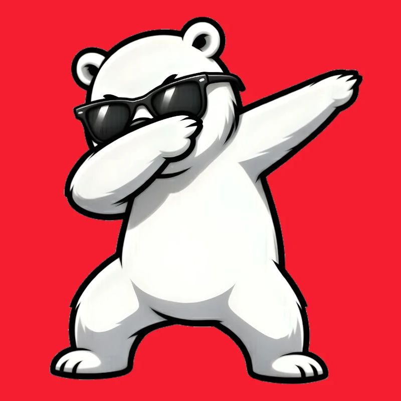 Dabbing Polar Bear