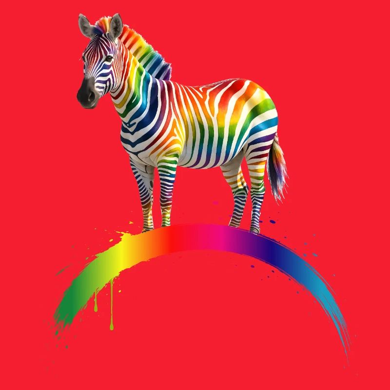 Regenbogen Zebra Farbverlauf Kunst Design