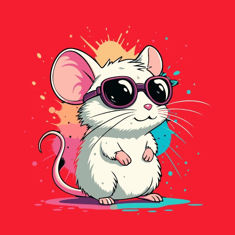 Mouse chic neon glasses