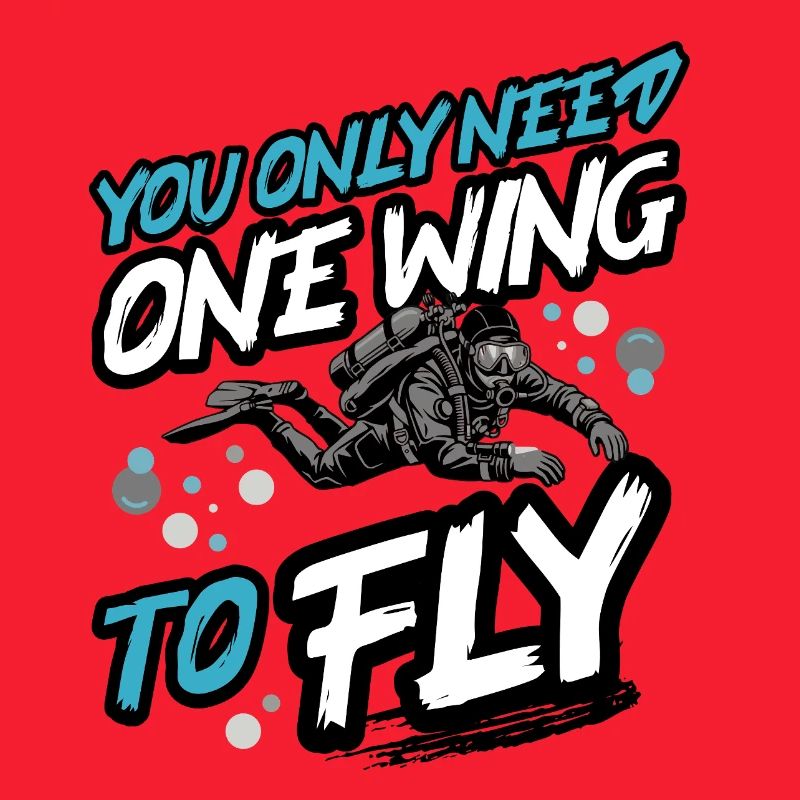 Diving One Wing To Fly – Tec & Scuba Diver Design