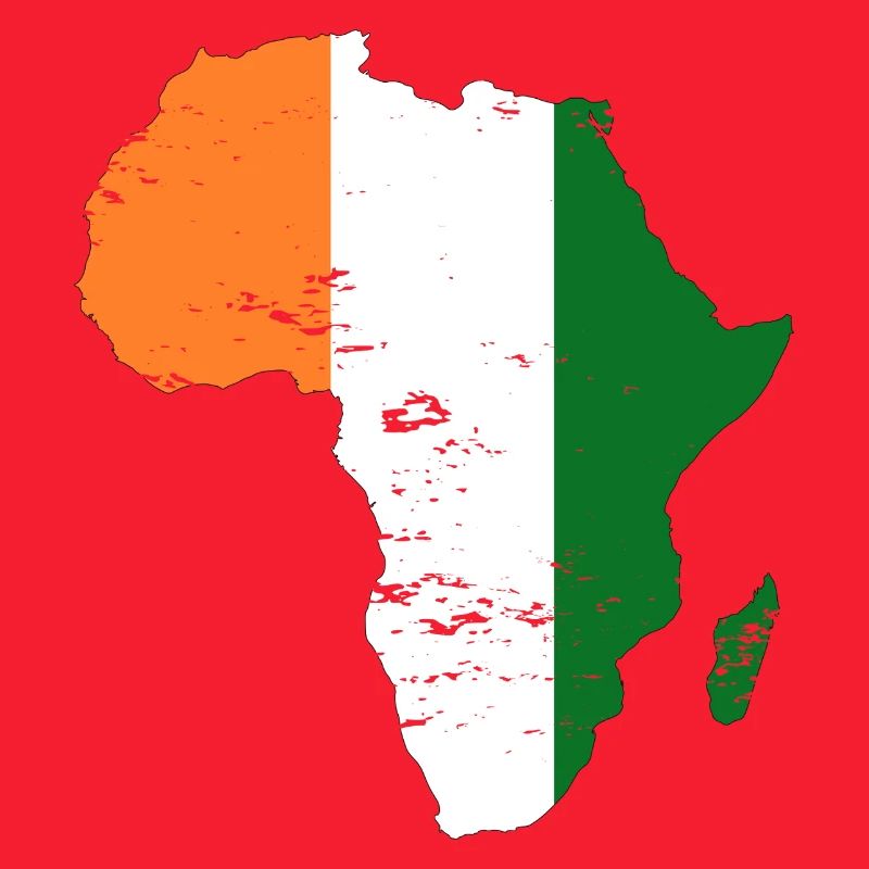 Drapeau de la Côte d’Ivoire Afrique utilisé