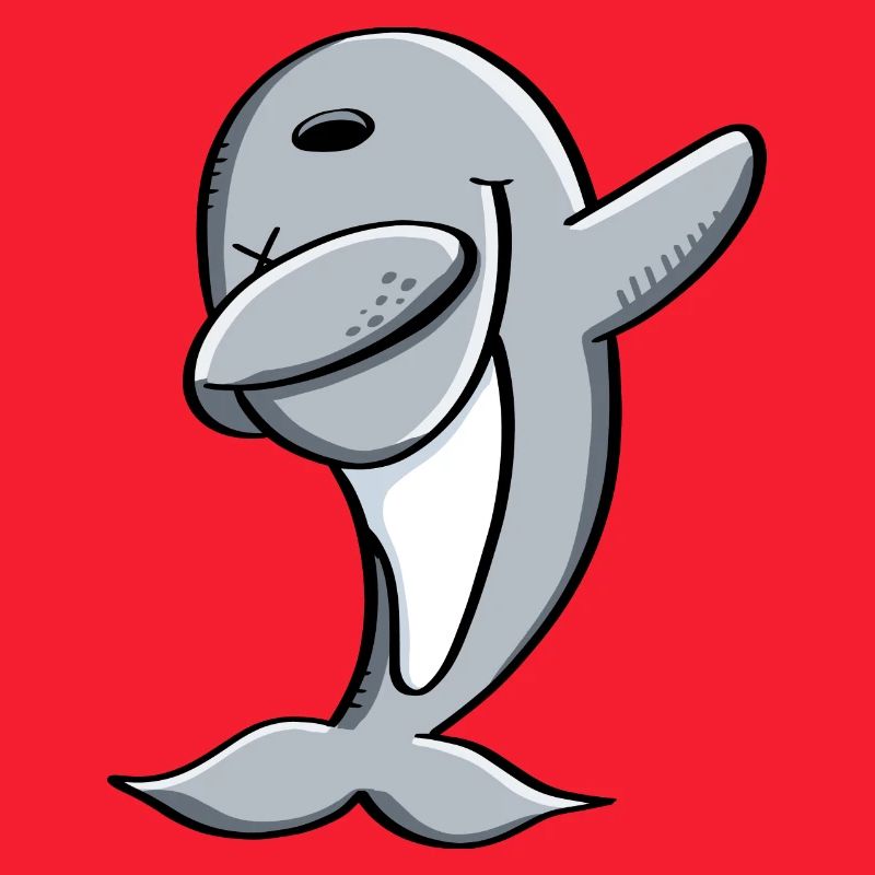 Delfin makes Dab Dance - Dabbing - Dolphin - Comic