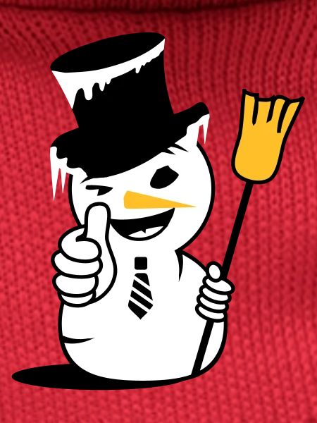 Cool snowman with thumbs up