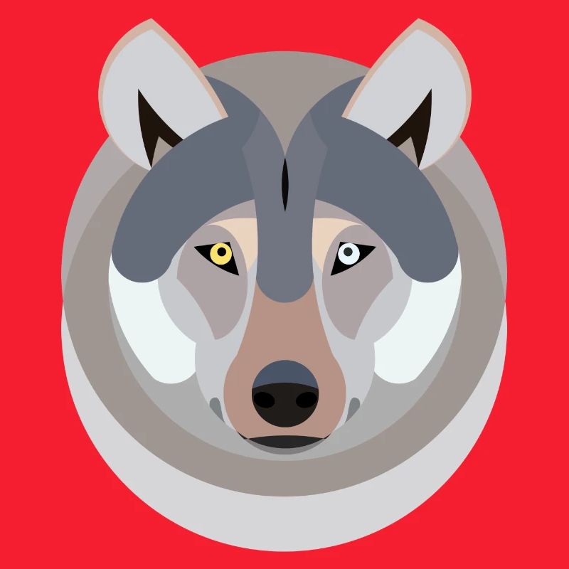 Wolf as a graphic