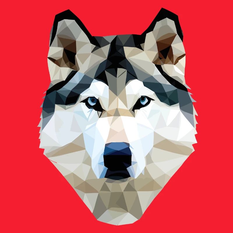 Polygone de chien husky