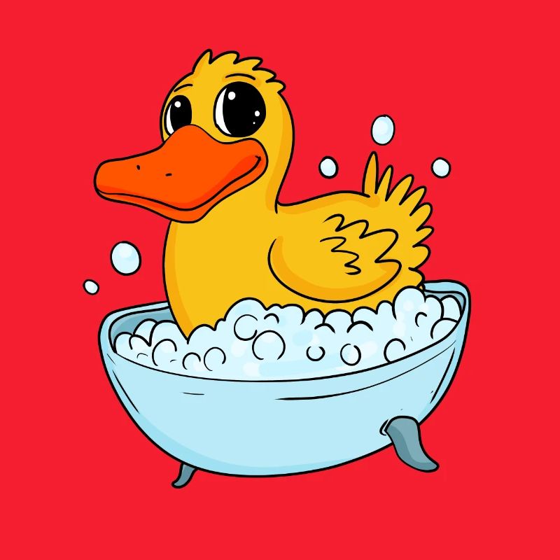 Duck bathing duck bathing