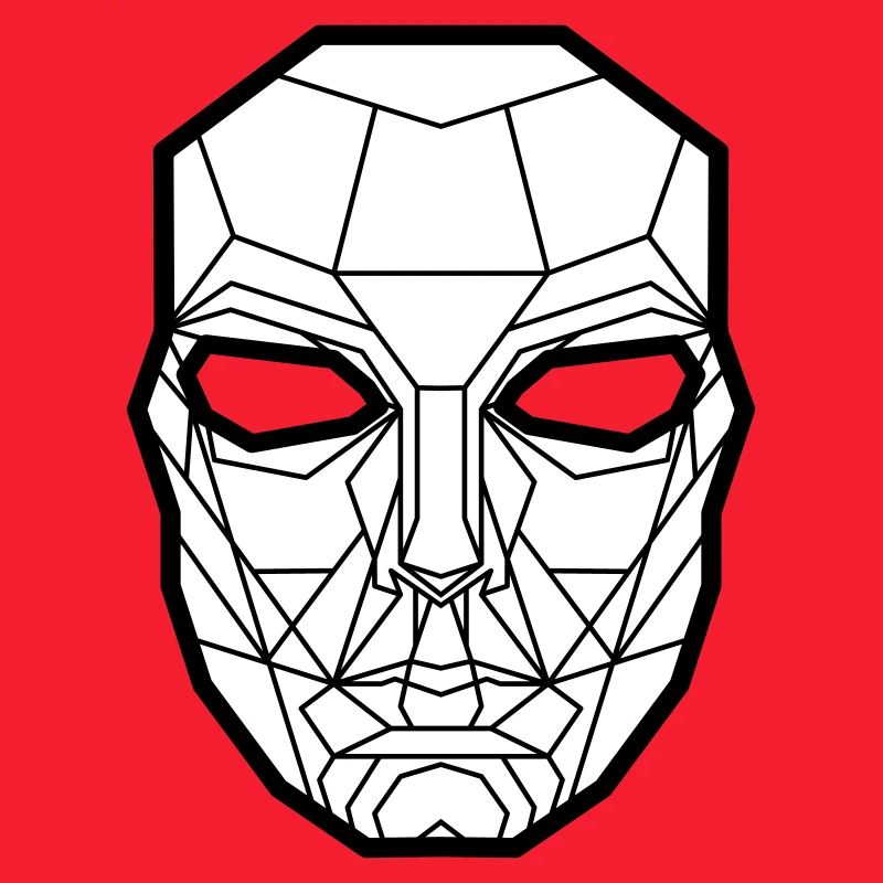 Lignes géométriques de masques faciaux