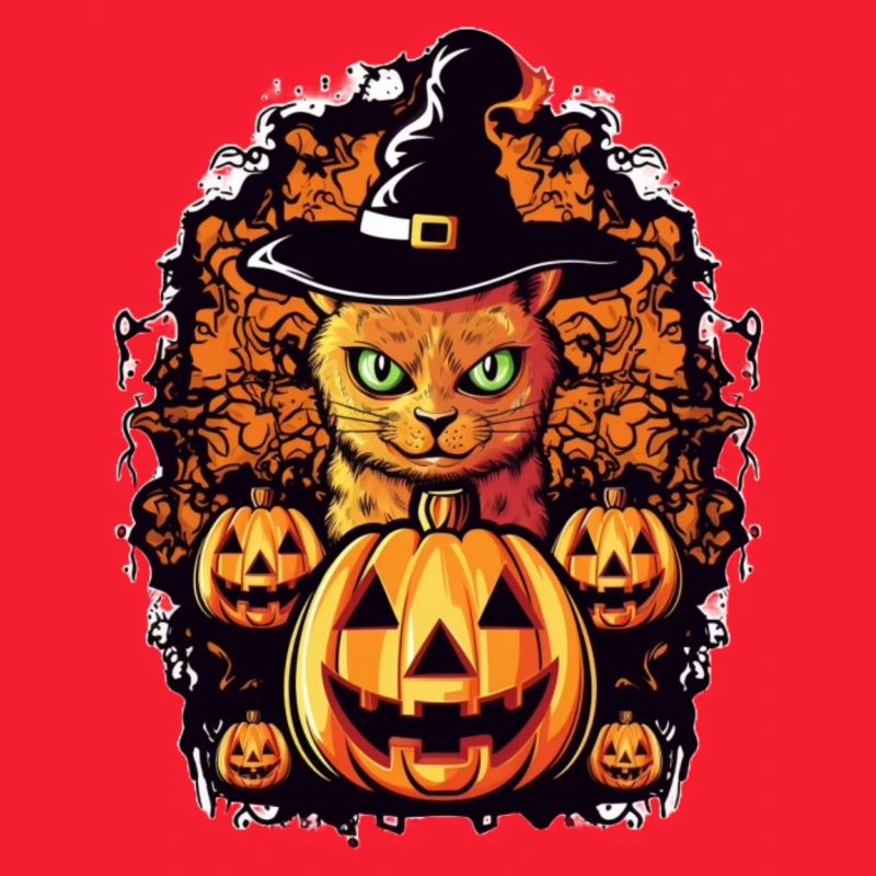 Conception d’Halloween Cat Magic