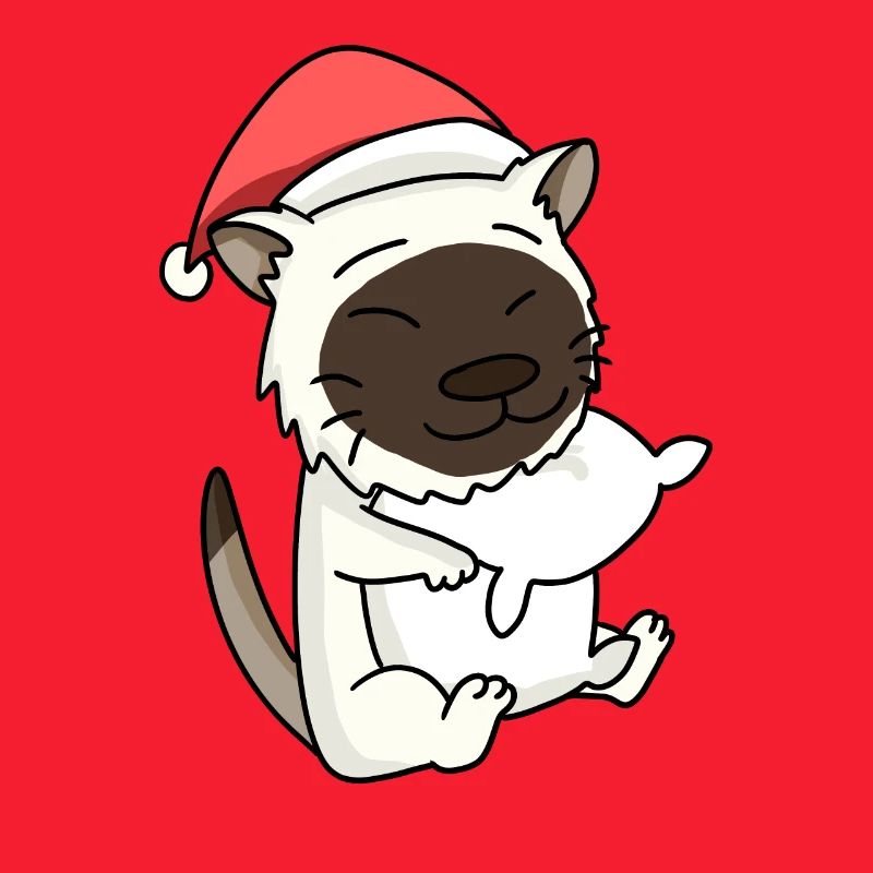 Chat, Mignon, Birman, Chat, Fatigué, Noël