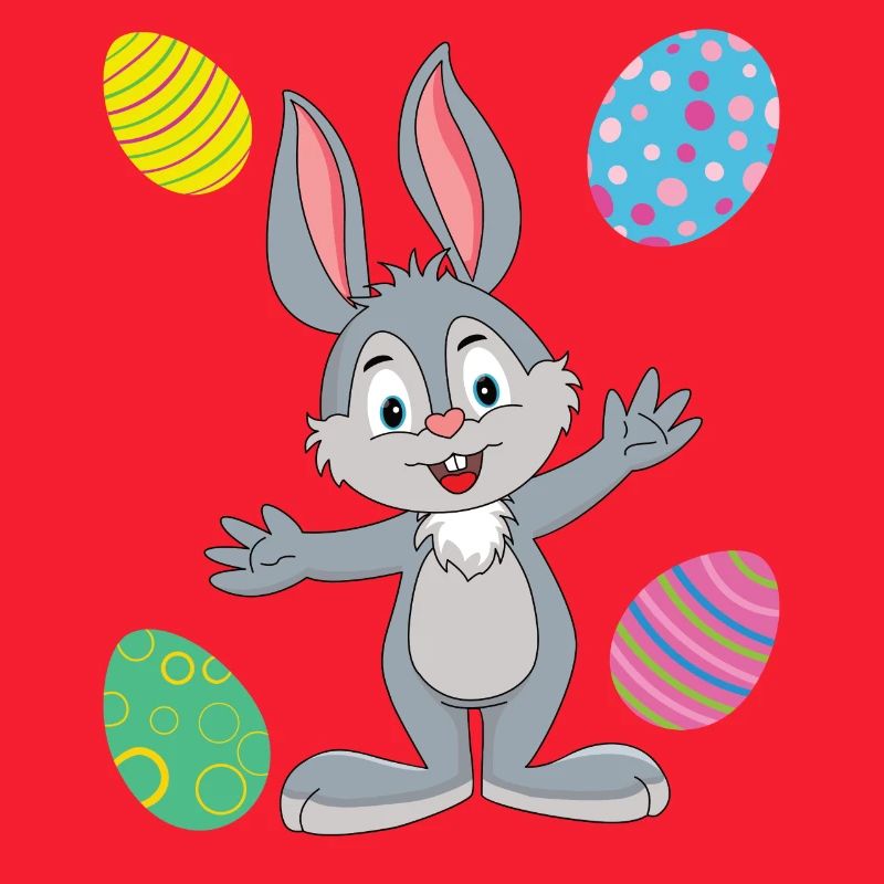 EASTER BUNNY AND EASTER EGGS