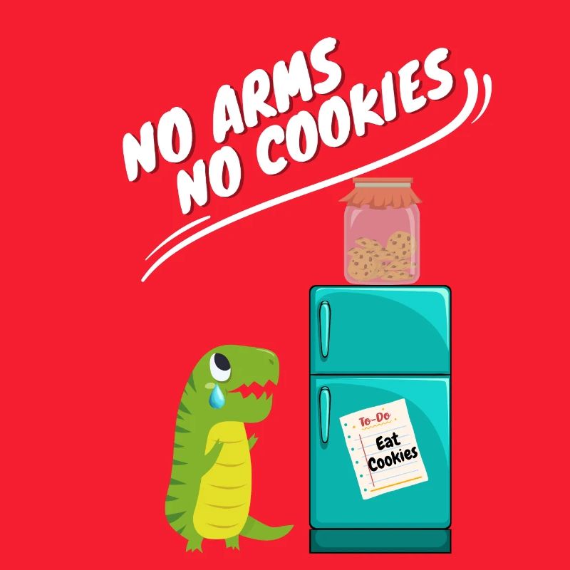 Pas de bras, pas de biscuits, drôle de dinosaure