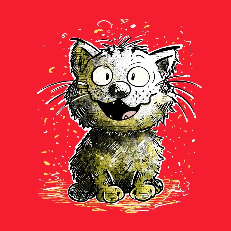 Cat laughs
