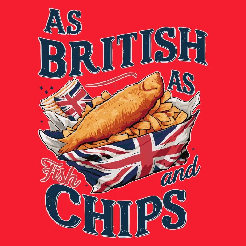 British Pride Fish and Chips Union Jack Design