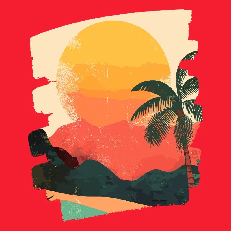 Summer Palm Tree Sunset