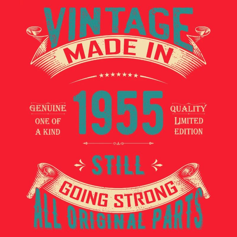 Conception de texte classique vintage de 1955