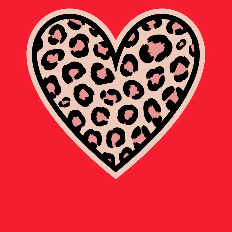 Leopard heart pattern