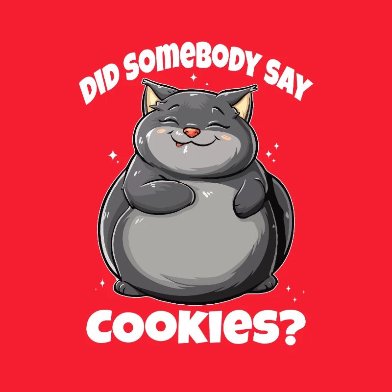 Gros chat avec des biscuits drôles