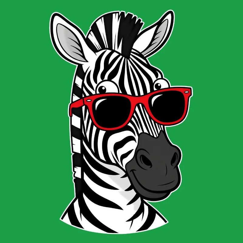 Zebra with sunglasses design